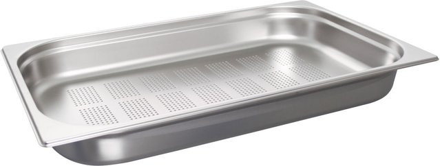 Schneider GN 1/1 Gastronormbehälter aus Edelstahl gelocht, Farbe: Silber, Tiefe: 6,5 cm, Volumen: 8,7 l - Bild 1