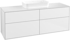 Villeroy & Boch Waschtischunterschrank Finion in Weiß Hochglanz, Wandmontage, B/T/H: 160 x 60,3 x 50,1 cm - Bild 1