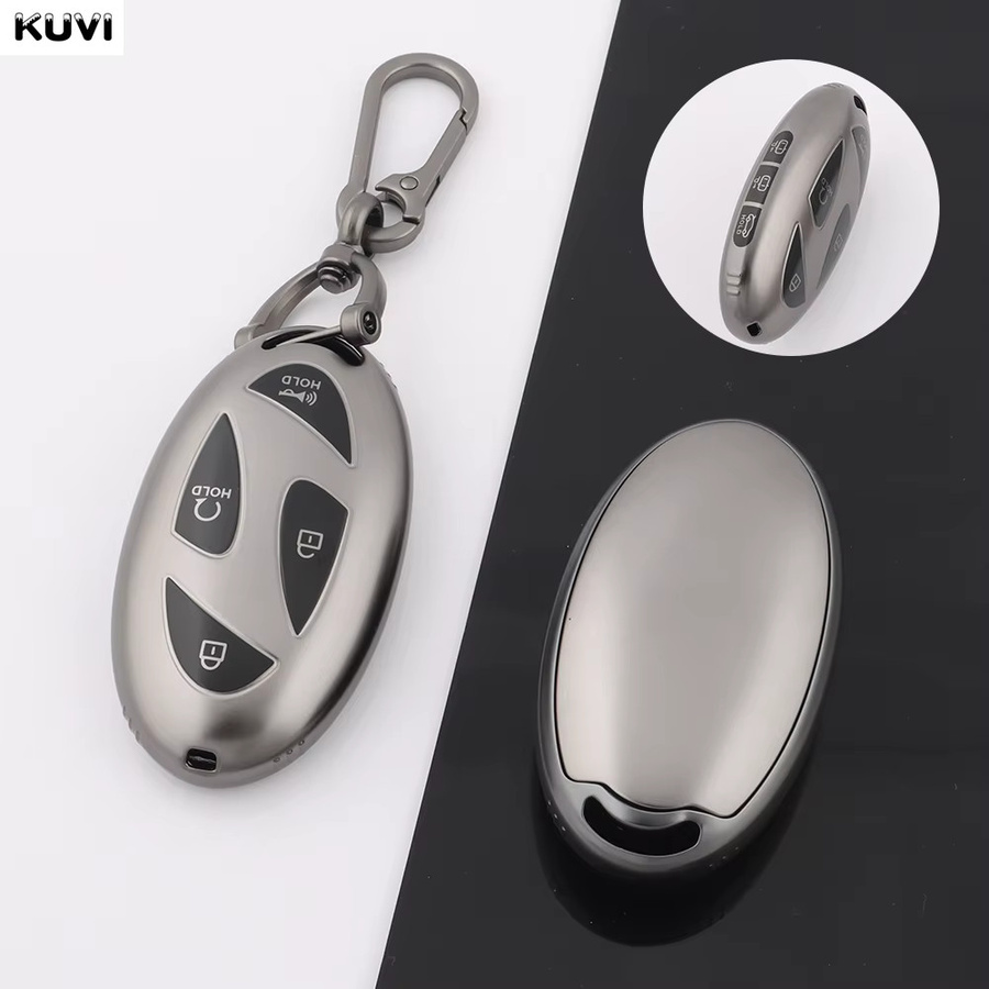 Kuvi TPU Auto Smart Key Schutzhülle für Hyundai Kona EV, Grandeur GN7 und IONIQ 6 in Grau - Bild 2