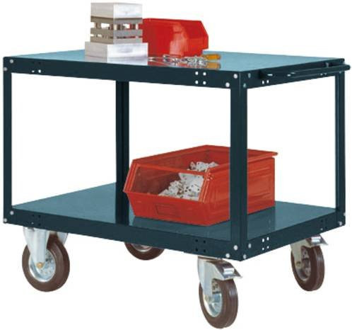 Manuflex Tischwagen TP1063.7016 in Anthrazit aus Stahl, B/T/H: 100 x 70 x 85 cm - Bild 1