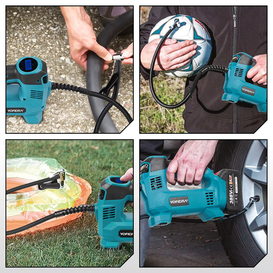YOFIDRA Akku Reifeninflator mit Digitaldisplay Cordless Hochdruck Luftkompressor für Makita Batterie - Bild 5