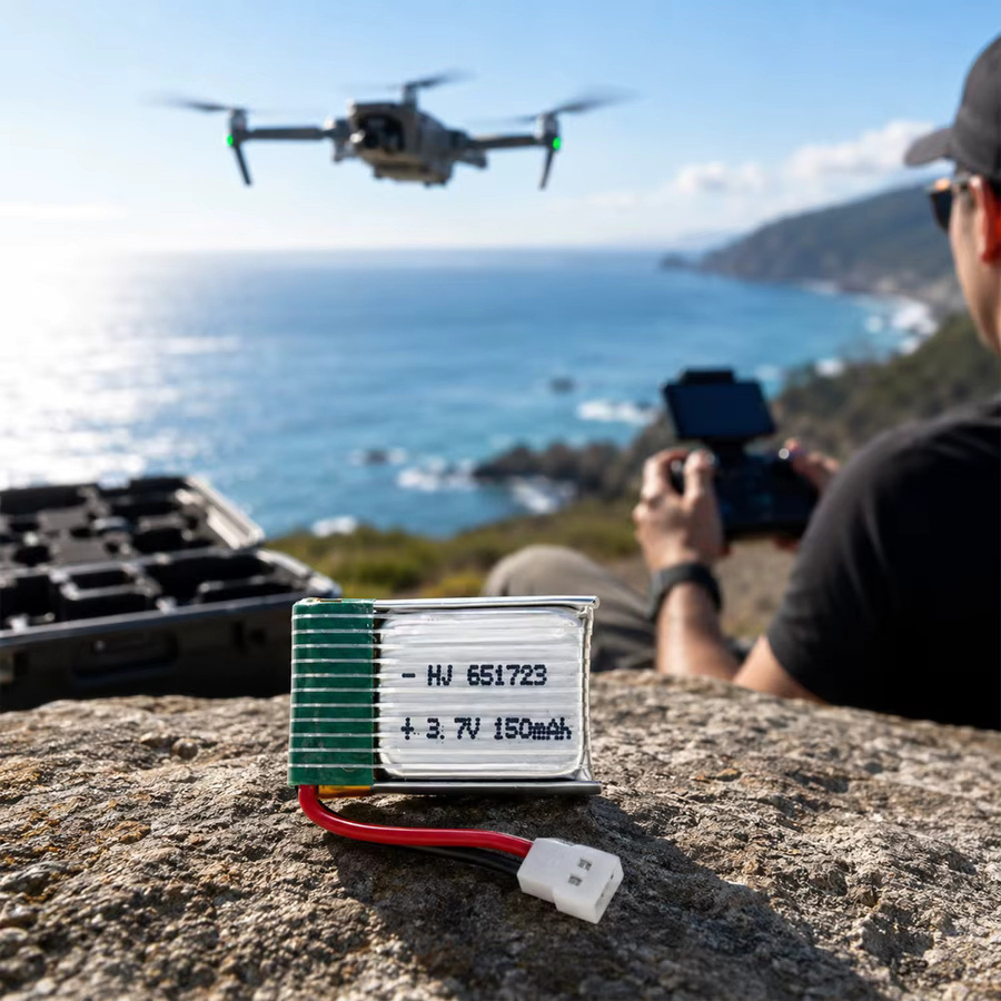 HONGXUNJIE Lithium-Polymer-Akku 3,7V 150mAh 20C mit XH2.54 Stecker in Silber für Flugzeuge und Drohnen - Bild 2