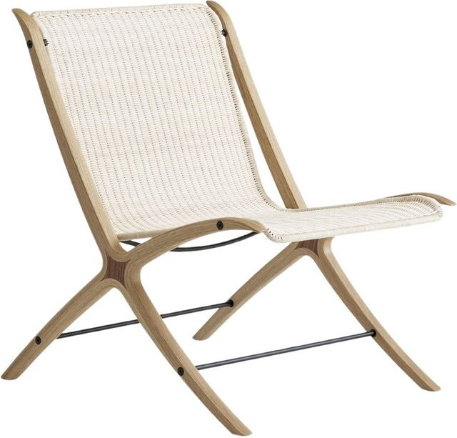 &Tradition X Hm10 Loungesessel in Braun mit Holzgestell - Bild 1