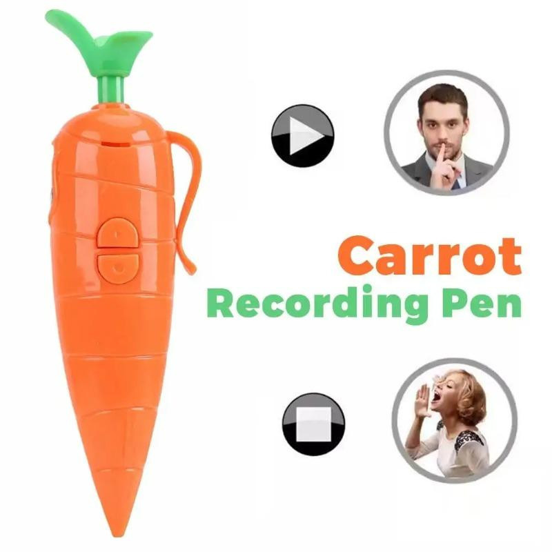 Judy Nick Karotte Voice Recorder Elektronischer Kugelschreiber in Orange als Soundspielzeug und Schreibgerät - Bild 3