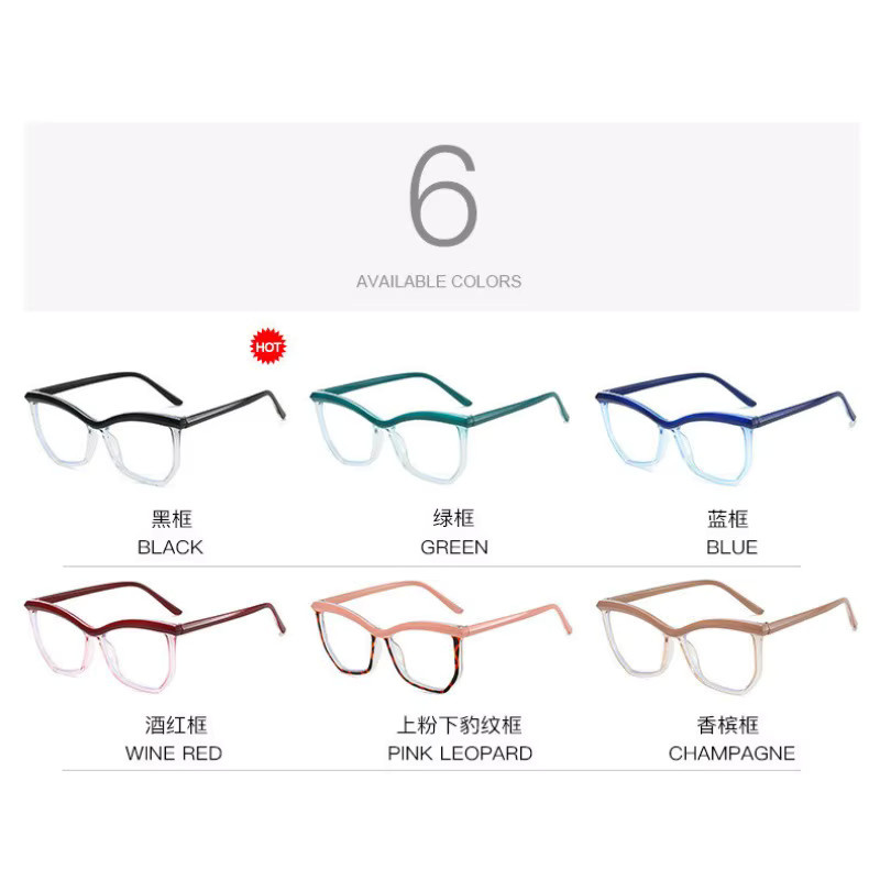 Samjune Cat-Eye Korrektionsbrille, Kunststoff, Rot, Pink, Unisex - Bild 2