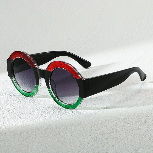 Hindfield Sonnenbrille, rund, Vollrand, Kunststoff, Multicolor, Damen - Bild 1