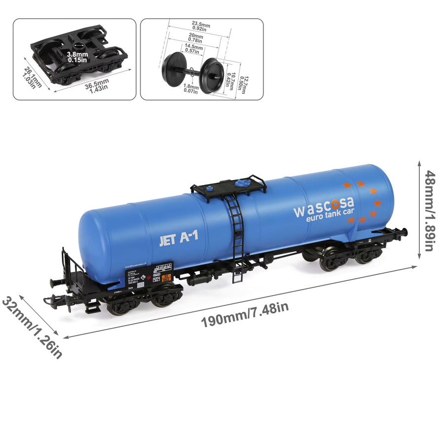 Evemodel Train Wagon Oil Tank Car, Modellbahn, 1:87 (Spur H0) - Bild 3