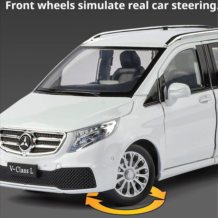 RMZ city V260L E300 Modellauto, 1:24 Maßstab, Metall, mit Licht und Sound - Bild 2