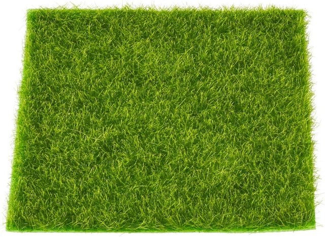 HobbyFun Gras-Matte in Grün für sommerliche Tabletop-Dekoration aus Kunststoff - Bild 1