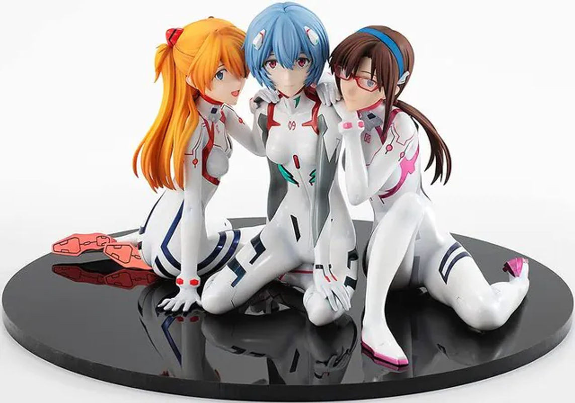 KADOKAWA KDcolle Evangelion 3.0+1.0 Thrice Upon a Time und Mari Newtype Cover Scale Figure Asuka und Rei in Weiß, Maßstab 1/8 - Bild 1