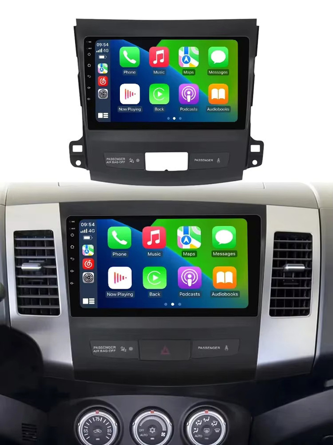 STRONGNAVI 2DIN Multimedia-Autoradio mit GPS und Wireless Carplay sowie Android Auto für Mitsubishi Outlander 2005-2011 in Schwarz - Bild 7