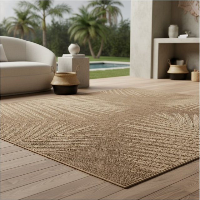 Outdoor-Teppich ARLBERG von Kadima Design in Braun und Beige in Jute-Optik, B: 200 cm, T: 290 cm - Bild 1