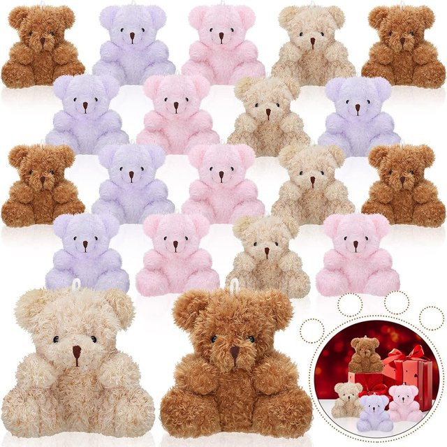 Linyi toy Mini-Plüschbären, Stofftier Spielzeug, 48-teiliges Set, bunt - Bild 1