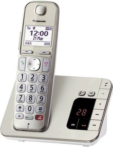 Panasonic KX-TGE260GN Schnurloses DECT/GAP Telefon mit Anrufbeantworter und Babyphone in Champagner - Bild 1