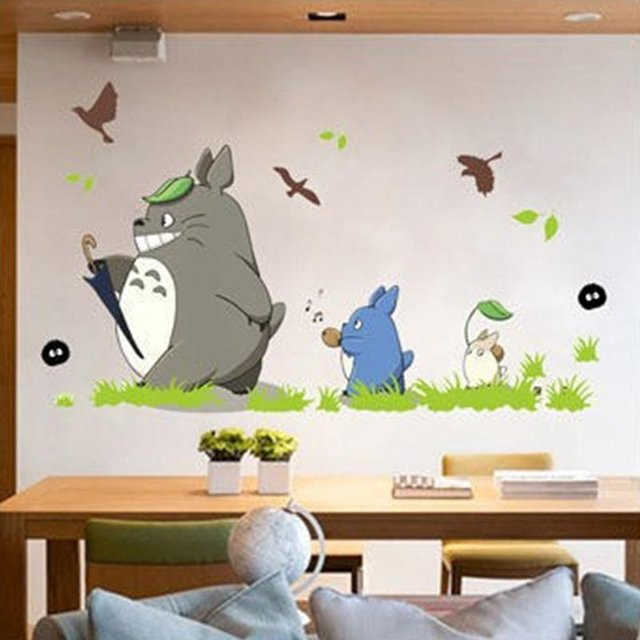 Selbstklebende Vinyl-Wandaufkleber mit lustigen Cartoon-Tieren für die Kinderzimmer-Dekoration von Binchi Outdoor Product, Mehrfarbig, Breite: 60 cm, Höhe: 40 cm - Bild 1