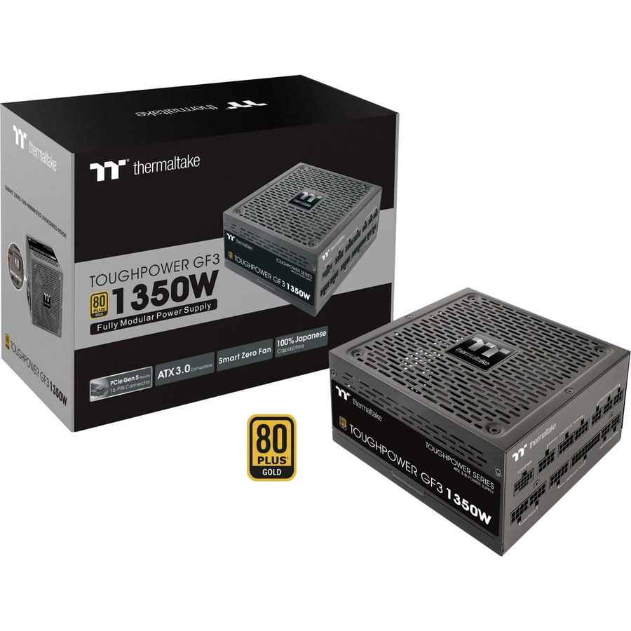Thermaltake Toughpower GF3 PC-Netzteil, 1350W, 80 Plus Gold, Schwarz - Bild 1