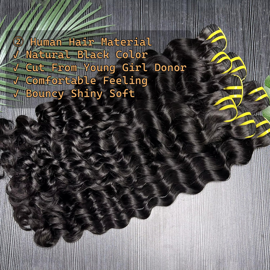 Aphrodite Loose Deep Wave Echthaar Haarverlängerungen, Unisex - Bild 4