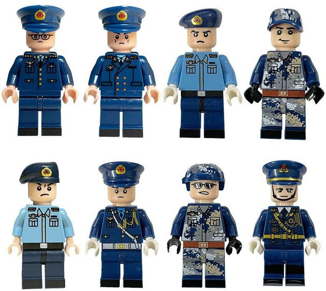 Stadt professioneller Ingenieur Feuerwehrmann Puppe Baustein Zeichentrickfigur, ab 14 Jahren - Bild 1