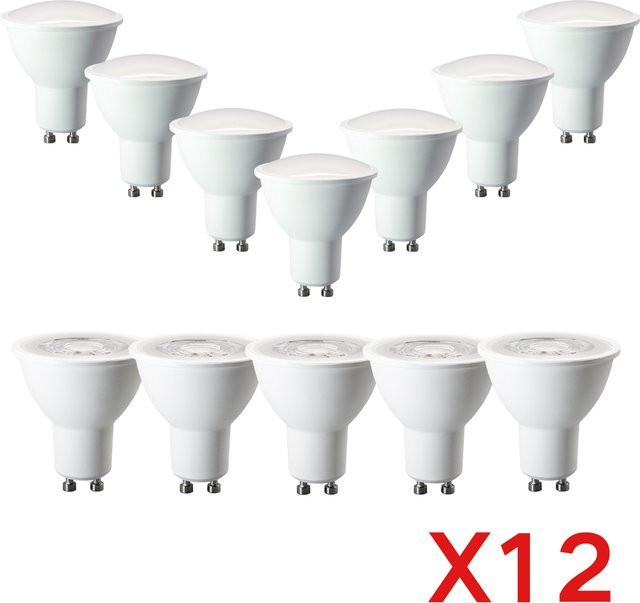 12 Stück LED-GU10-Strahler Foco in Weiß mit 5 W und kühlem Weißlicht - Bild 1