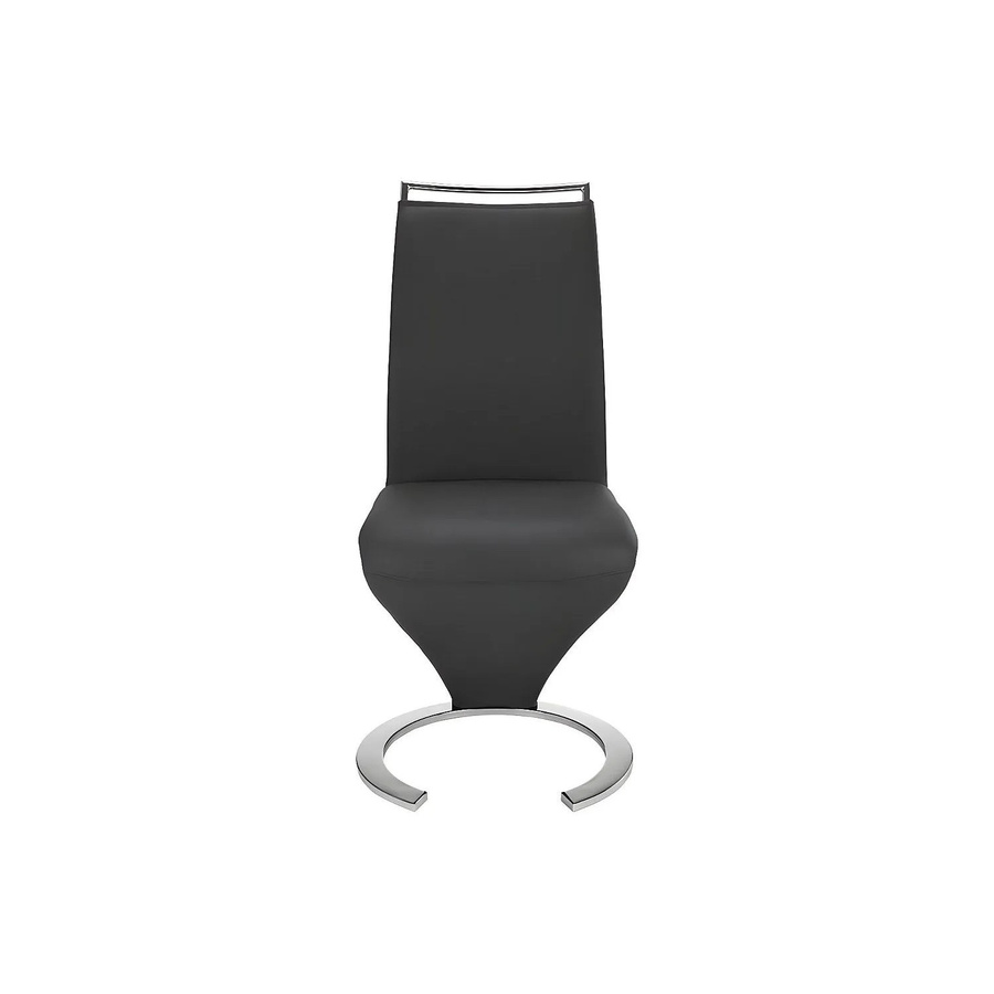 Vente-unique Stuhl Twizy in Schwarz mit Kunstleder und Metallgestell, Höhe: 61 cm - Bild 2