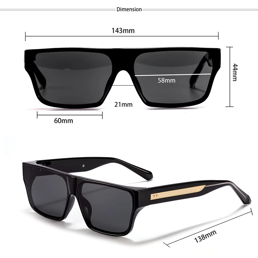 CATERSIDE Sonnenbrille, Herren, Vollrand, quadratisch, Kunststoff - Bild 3