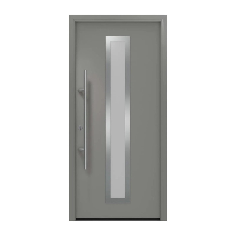 EcoStar Haustür Isopro Secur IPS 700S aus Aluminium und Stahl in Graualuminium mit Glaseinsatz, Breite: 110 cm, Höhe: 210 cm, DIN Links, RC2 - Bild 2