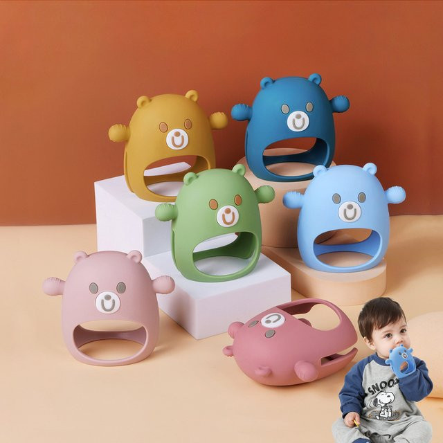 TYRY.HU Beißring aus Silikon für Babys in Bär- und Fuchsform, BPA-frei - Bild 1