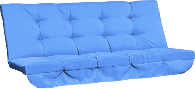 Outsunny Sitzkissen blau aus Polyester, wasserabweisend und atmungsaktiv, B/H/L: 100 x 8 x 170 cm - Bild 1