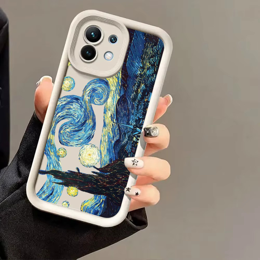 Handyhülle mit Van Gogh Kunstmotiven Sternenhimmel Sonnenblume und Mandelblüten für Xiaomi 15T 14T 13T Pro 15 17Pro Poco F7 X7 X6 F5 M6 M7 Pro 5G in Multicolour - Bild 2