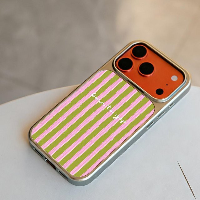 LALA Luxus Handyhülle mit vertikalen Streifen für iPhone 16 15 14 13 12 11 Pro Max X XR XS Max 8 7 Plus in Transparent/Multicolour - Bild 1