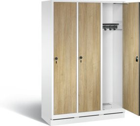 C+P Garderobenschrank Evolo in Verkehrsweiß mit Front in Eiche Sereno, H x B x T: 180 x 120 x 50 cm - Bild 1