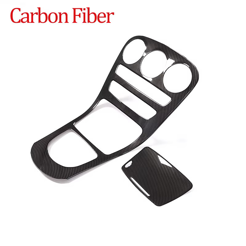 Owntycar Carbon Fiber ABS Center Konsole Dekoration Panel Abdeckung Trim für Mercedes C-Klasse W205 (2019-2020) und GLC-Klasse X253 (2020) in Schwarz - Bild 2