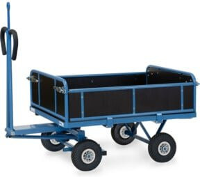 Fetra Handpritschenwagen 6453L mit Zugöse in Blau aus Stahl - Bild 1