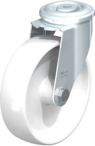 Blickle LER-PO 175R Lenkrolle in Weiß mit Kunststoffrad, Rad-Durchmesser: 175 mm, Tragfähigkeit: 300 kg - Bild 1