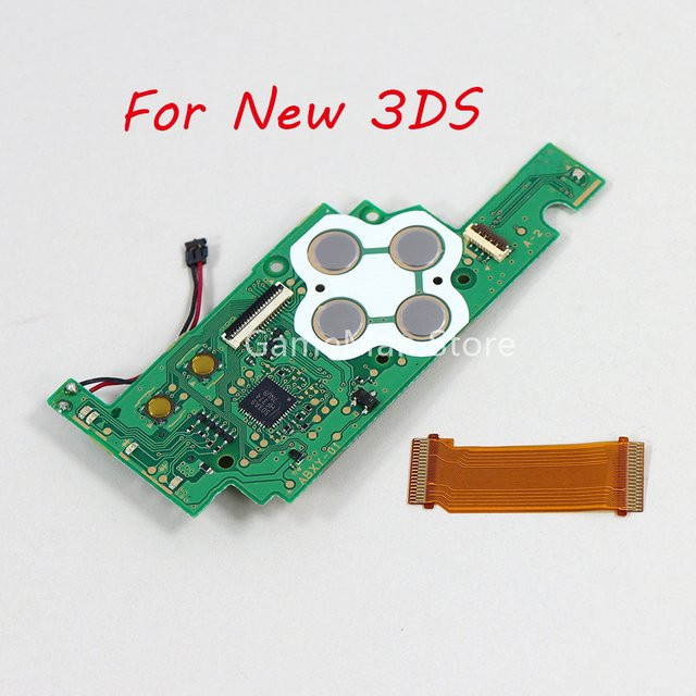 OCGAME Ersatzteil-Set für Neue 3DS mit ABXY Tastatur PCB Board und Power ON OFF Board inklusive Anschlusskabel in Grün - Bild 1