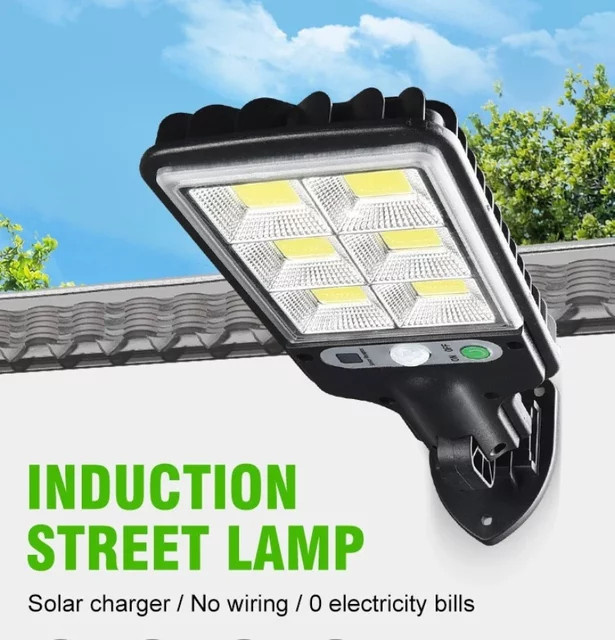ESMARTER Solar LED Außenwandleuchte mit COB-Technik und Bewegungssensor in Schwarz für Garten, Terrasse und Einfahrt - Bild 1