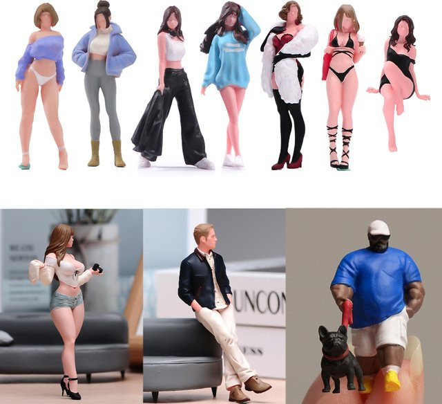MAK Bemalte Miniaturfigur 1/64, Szenenrequisiten, Bunt / Mehrfarbig, Set / Bundle - Bild 1