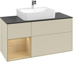 V&B Waschtischunterschrank Finion in Grau lackiert, Breite: 120 cm, Höhe: 60,3 cm, Tiefe: 50,1 cm - Bild 1