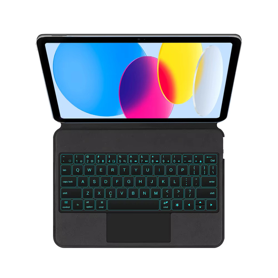 AJIUYU Universelle Tastaturhülle mit Touchpad für iPad Air 11 Zoll M4 M3 M2 und iPad Pro 11 in Schwarz - Bild 2