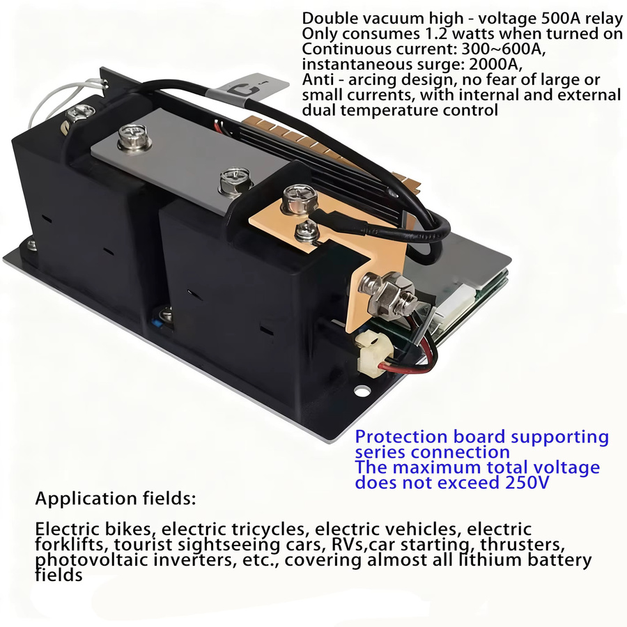 Heltec 350A Relais BMS Batterieschutzplatine für Lipo und Lifepo4, 3S bis 32S, Schwarz - Bild 3
