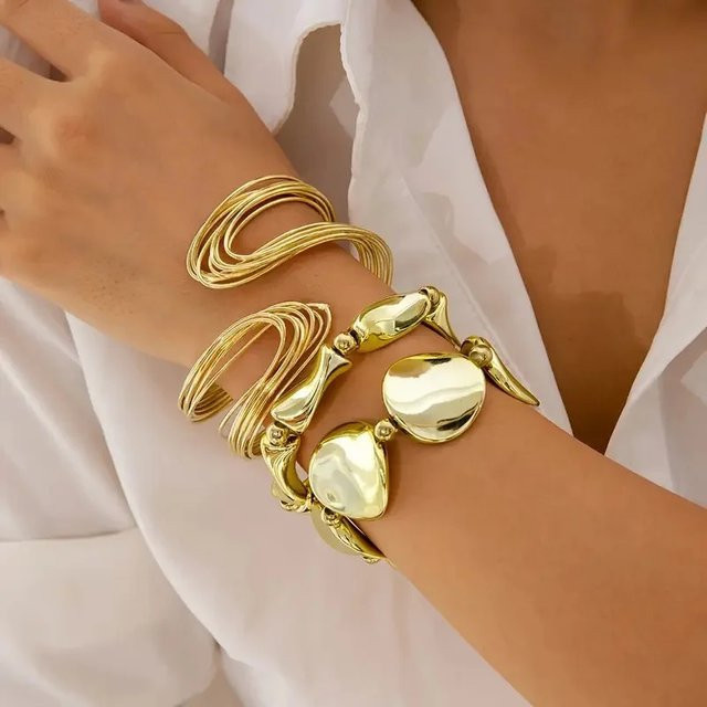 RINHOO FRIENDSHIP Armband Set, Gold, Perle, Damen, Vintage - Bild 1