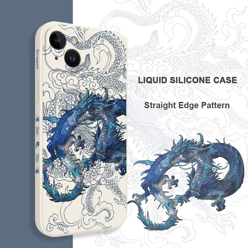 Blue Dragon Silikonhülle für iPhone 17 16 15 14 13 12 11 Pro Max Plus Mini in Grün - Bild 2