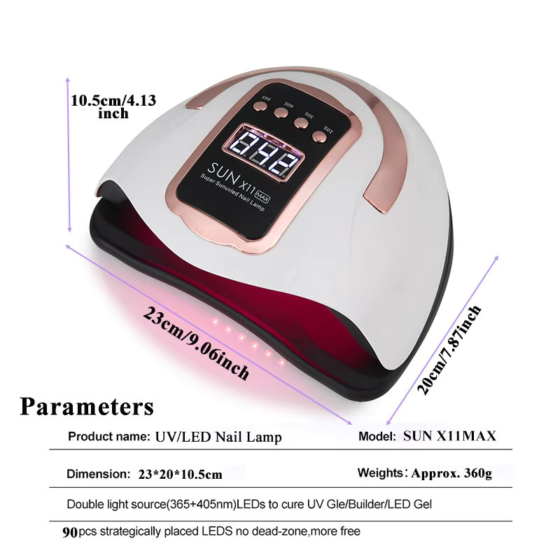 TFSCLOIN SUN X11MAX UV LED Nagellampe, 90 LEDs, Unisex - Bild 5