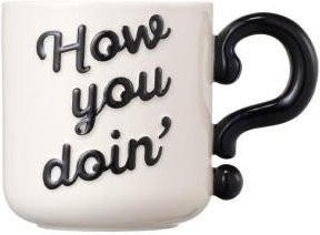 Starbucks FRIENDS Serie Tassen- und Becher-Set aus Keramik, 3 Artikel, Joey Flirting Mug, Weiß, 355 ml - Bild 1