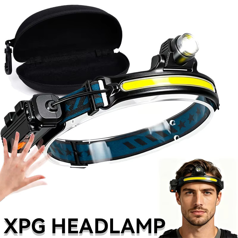 Heinast USB wiederaufladbare LED-Stirnlampe mit COB-LED und Zoom-Funktion in Schwarz - Bild 7