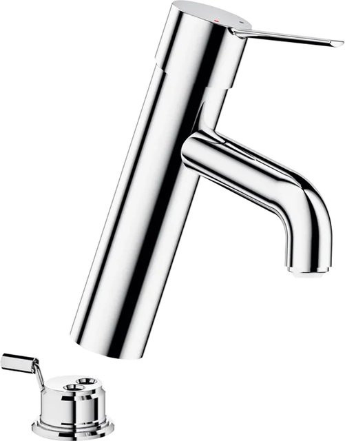 Delabie BIOCLIP Einhebel-Waschtischmischer in Chrom, silberfarben, wassersparend, Höhe: 9,5 cm, Länge: 12 cm - Bild 1