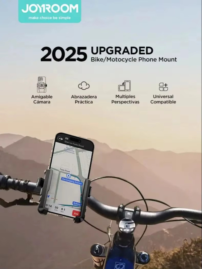 Joyroom Handyhalterung für Motorrad und Fahrrad in Schwarz für Smartphones von 4,7 bis 7 Zoll - Bild 7