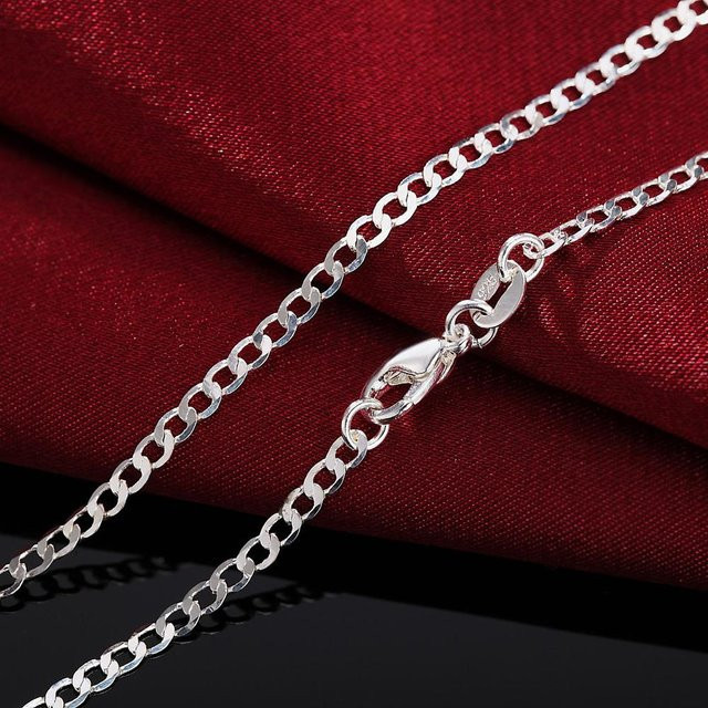 Wucifang Jewelry Halskette 925 Silber, Unisex, 55 cm - Bild 1