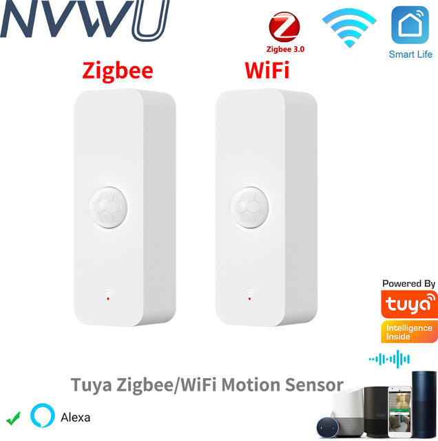 Tuya Smart Home PIR Bewegungsmelder WiFi Zigbee Infrarot Detektor in Weiß für Alexa und Google Home - Bild 1