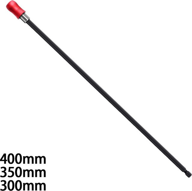 Magnetischer Bithalter FangNymph als Bohrer-Verlängerung mit 6,35 mm Sechskantschaft und selbstsichernder Pleuelstange, Länge: 40,0 cm - Bild 1